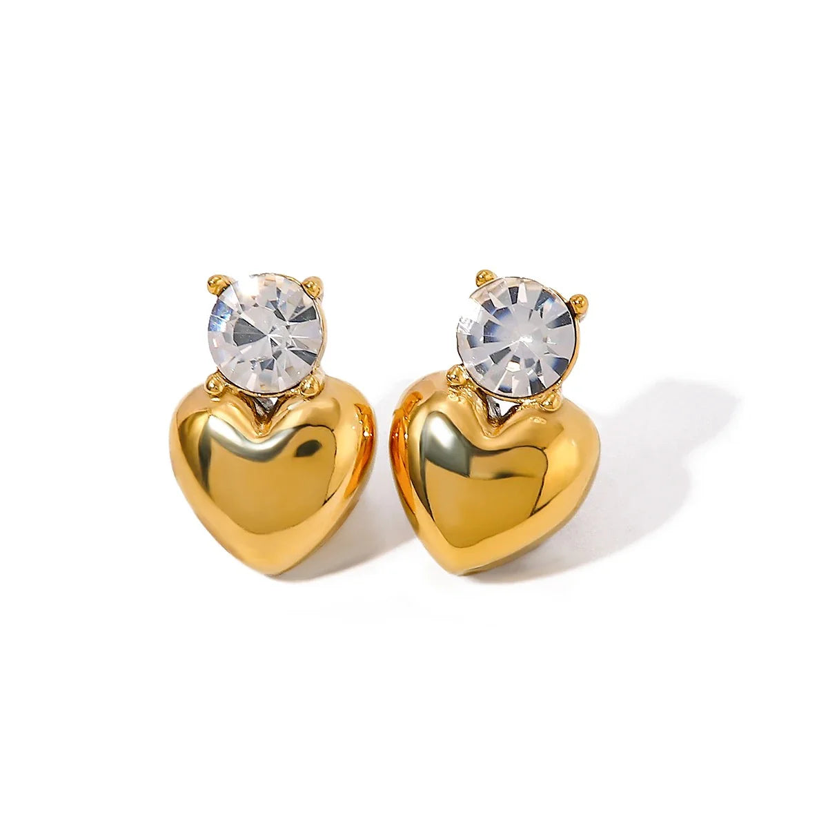 The "Crowned Heart" Crystal Studs