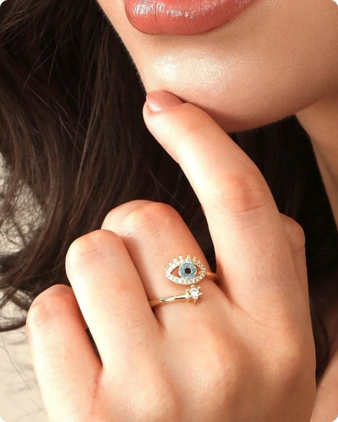 Evil Eye Open Ring
