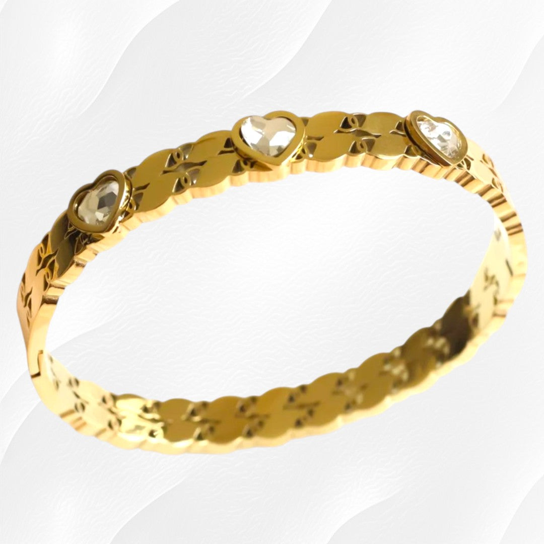 The "Sweetheart Vine" Hinged Bangle