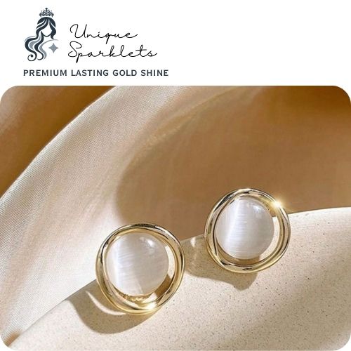 Cat's Eye Stud Earrings
