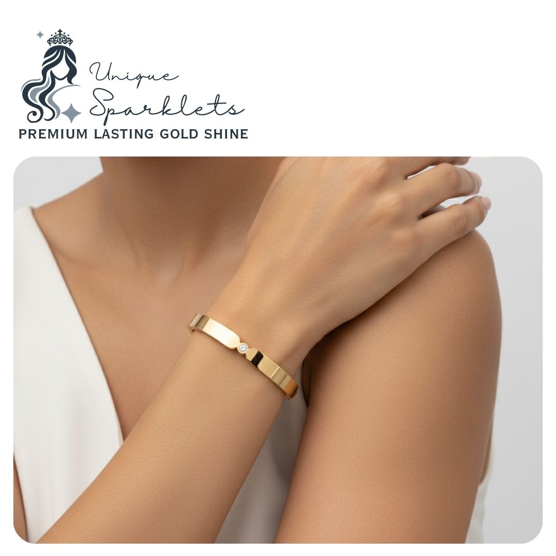 Diamond-Accent Bar Bangle