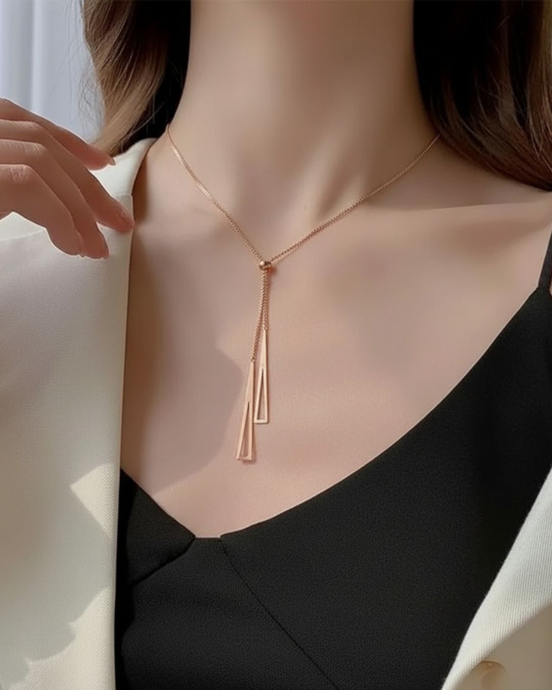 Linear Angles Adjustable Necklace