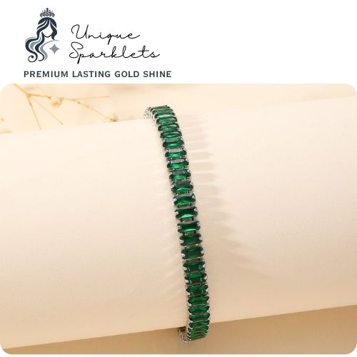 Emerald Baguette Bracelet