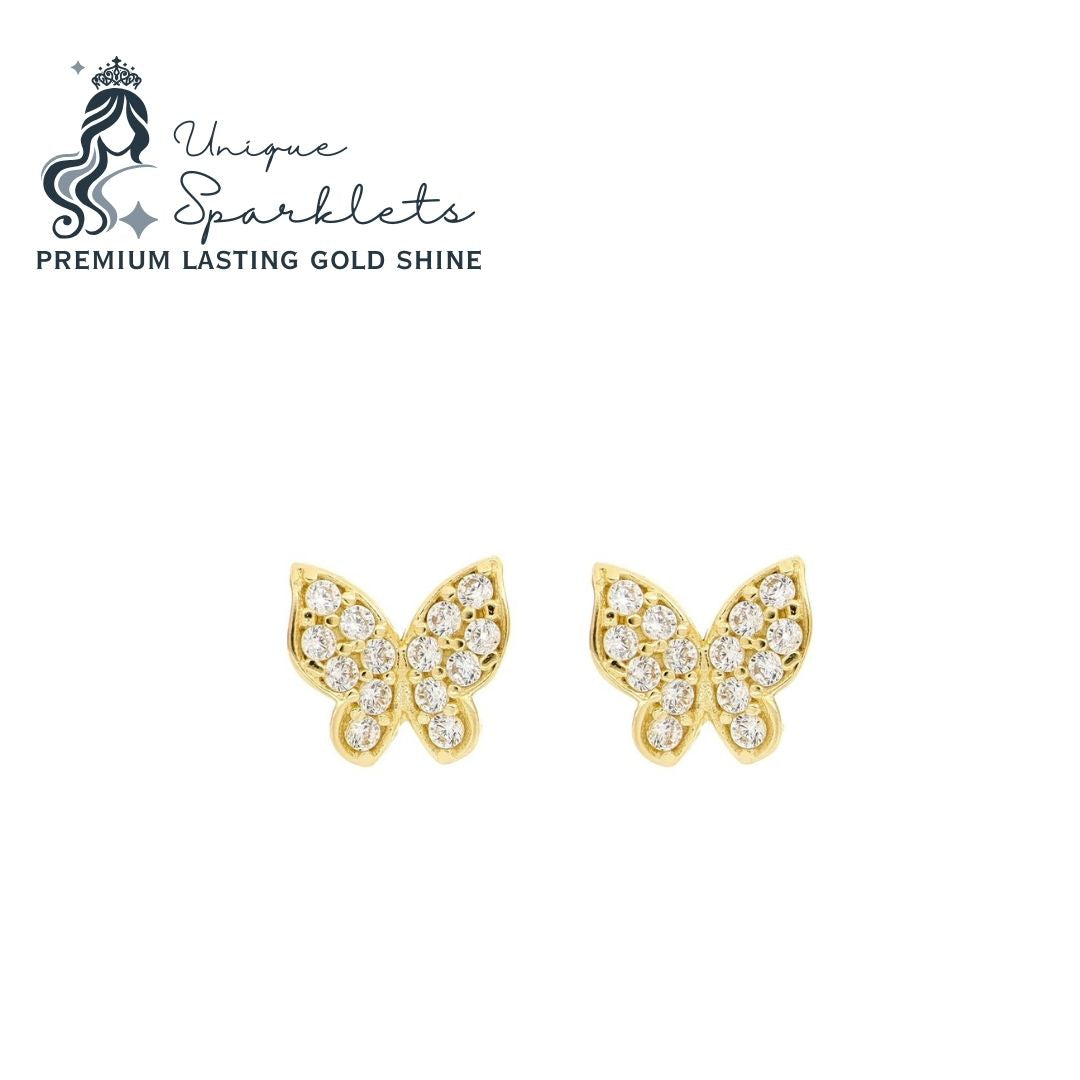The Pave Crystal Butterfly Studs