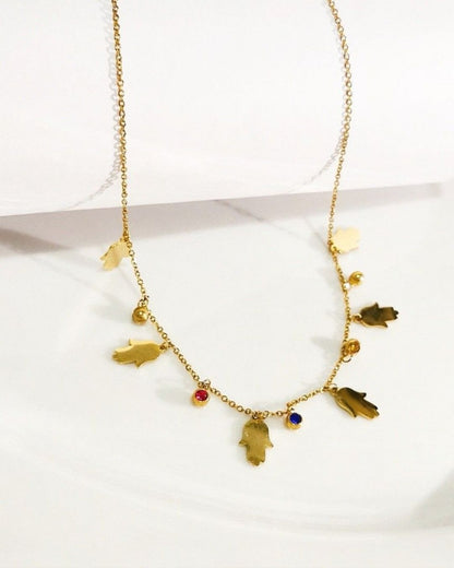 Multy Color Stone Lora Necklace