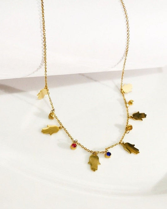 Multy Color Stone Lora Necklace