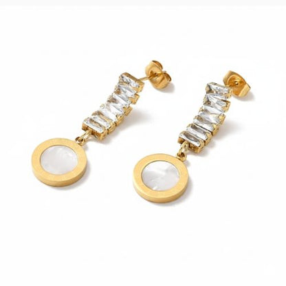 Crystal Roman Halo Drop Earrings