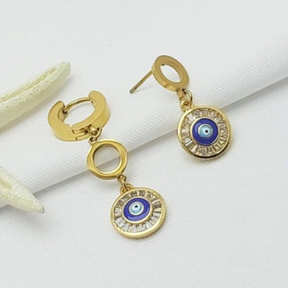 Evil Eye Dangle Huggies.