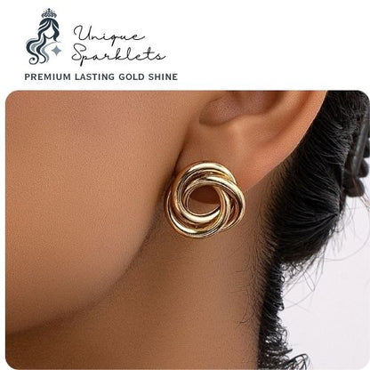Interlocking Love Knot Stud Earrings