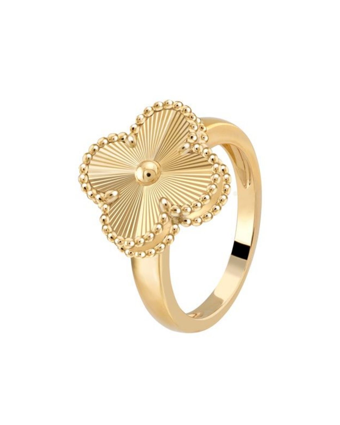Golden Clover Bloom Ring