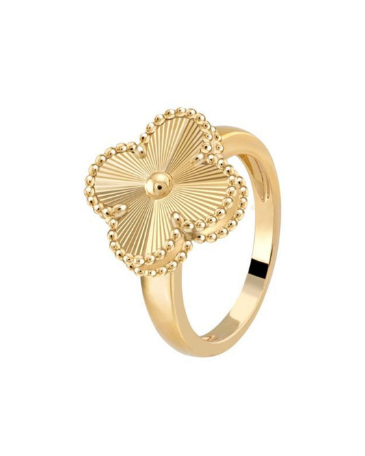 Golden Clover Bloom Ring