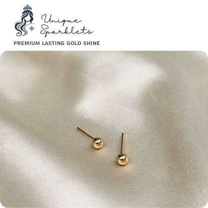 Classic Gold Ball Stud Earrings