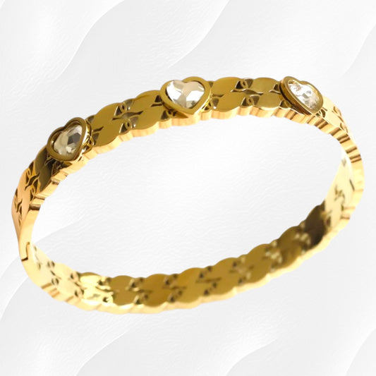 The "Sweetheart Vine" Hinged Bangle