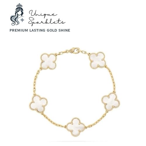 White clover chain bracelet