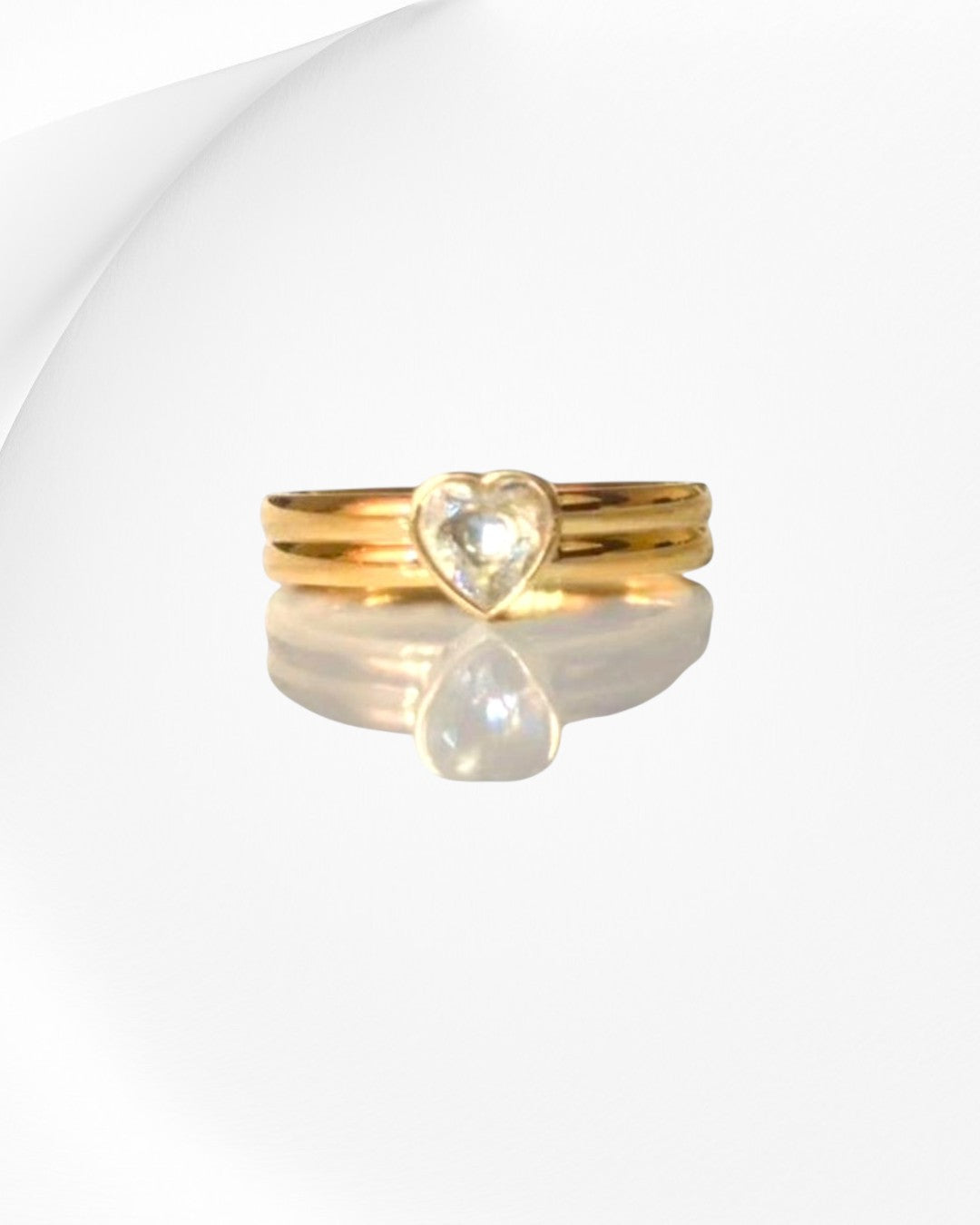 Set Heart Solitaire Ring
