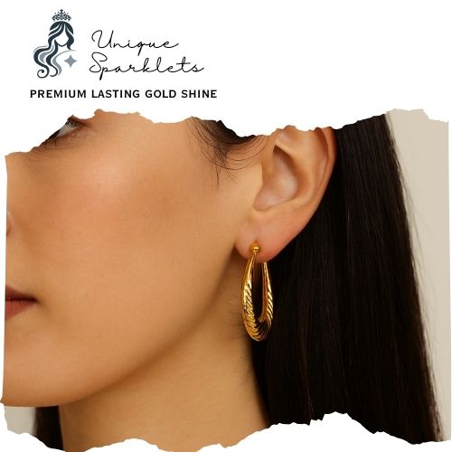 Twisted Rope Oval Hoops