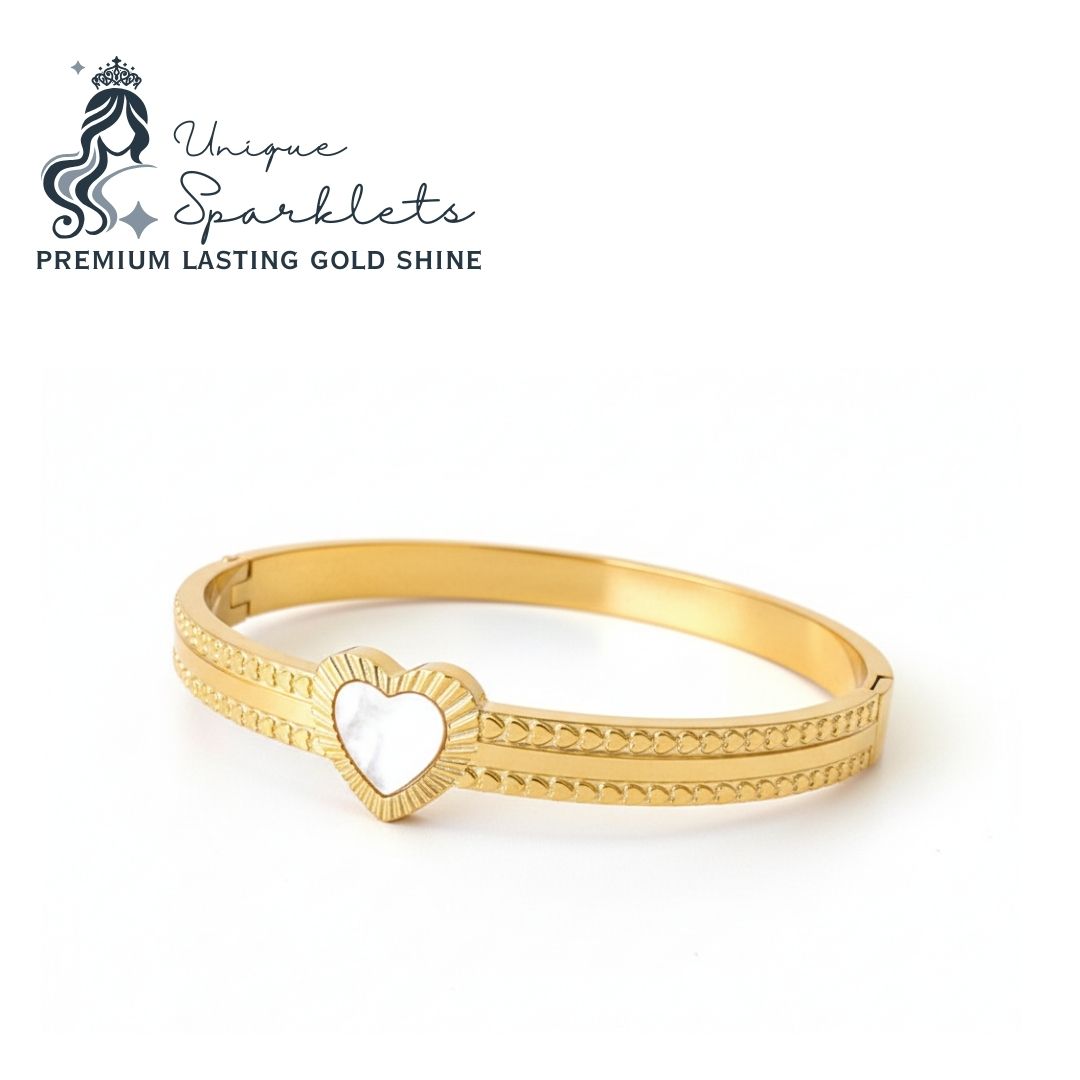 Golden Heart Embrace Bracelet