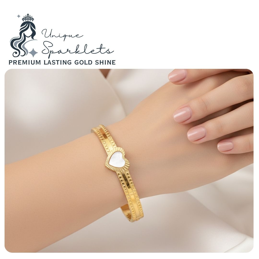 Golden Heart Embrace Bracelet