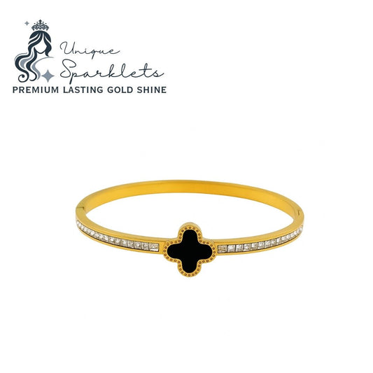 Midnight Clover Elegance Bracelet