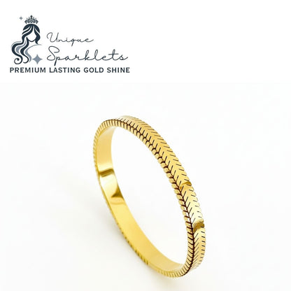 The Golden Chevron Bangle