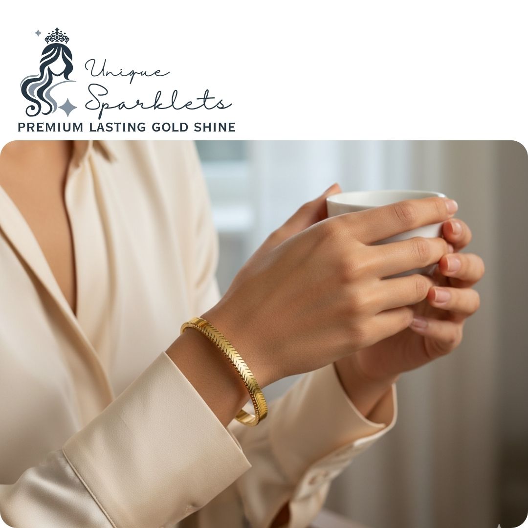 The Golden Chevron Bangle