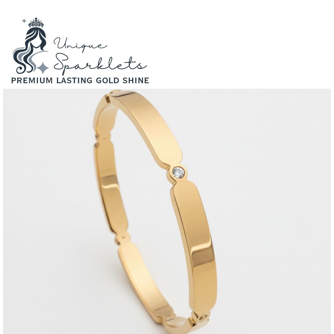 Diamond-Accent Bar Bangle