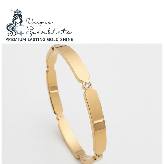 Diamond-Accent Bar Bangle