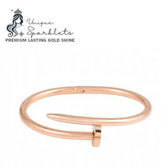 Rose Gold Bent-Nail Bracelet