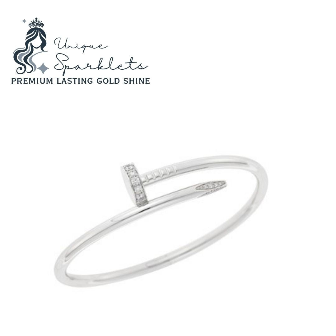 The Diamond-Accented Nail Bangle