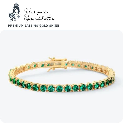 Emerald Glow Tennis Bracelet