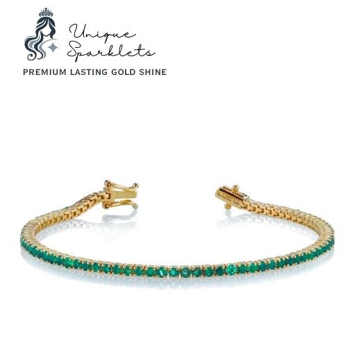 Emerald Glow Tennis Bracelet