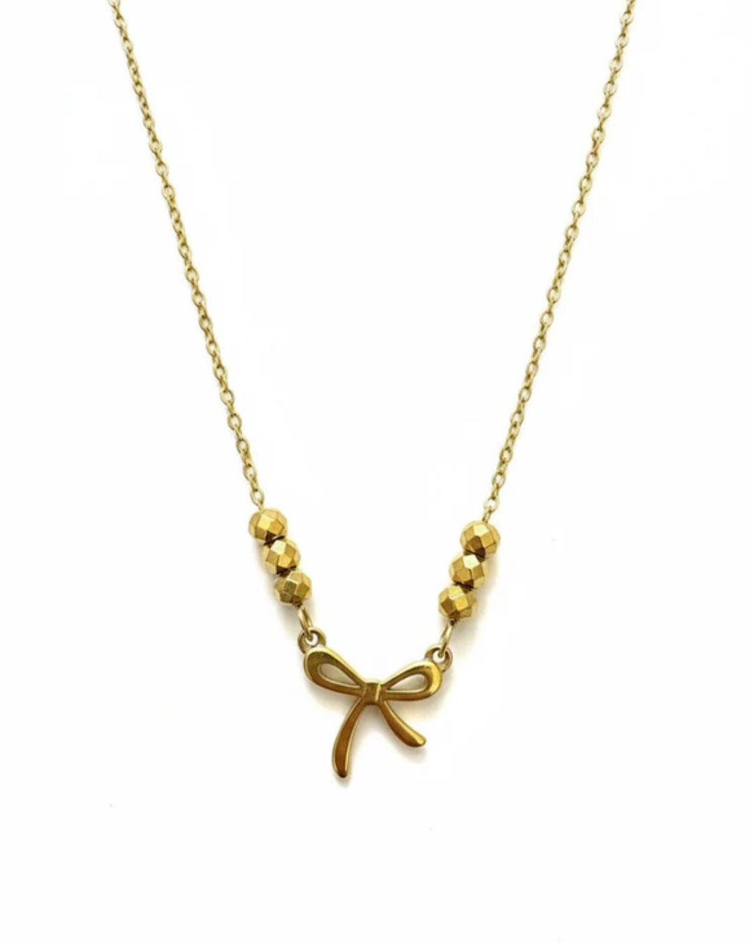 Golden Knot Charm Necklace