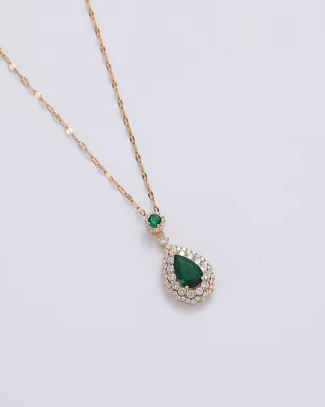 Emerald Cz Necklace
