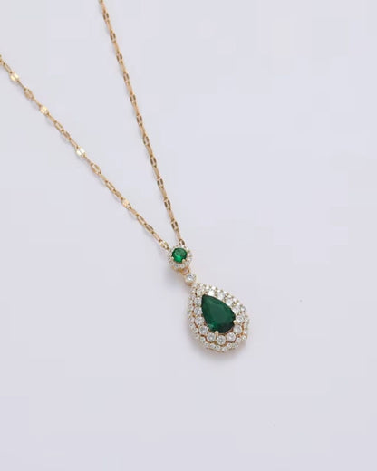 Emerald Cz Necklace