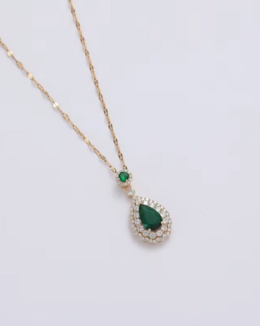 Emerald Cz Necklace