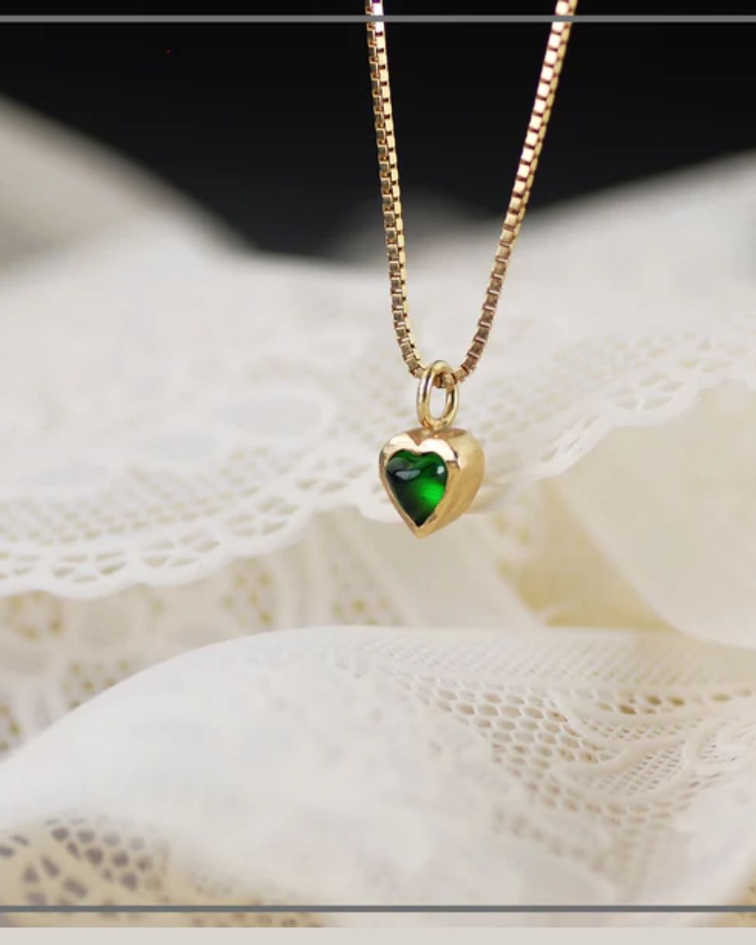 Emerald Love Charm Necklace