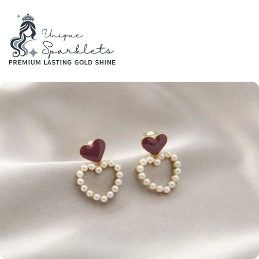 Heart Drop Earrings