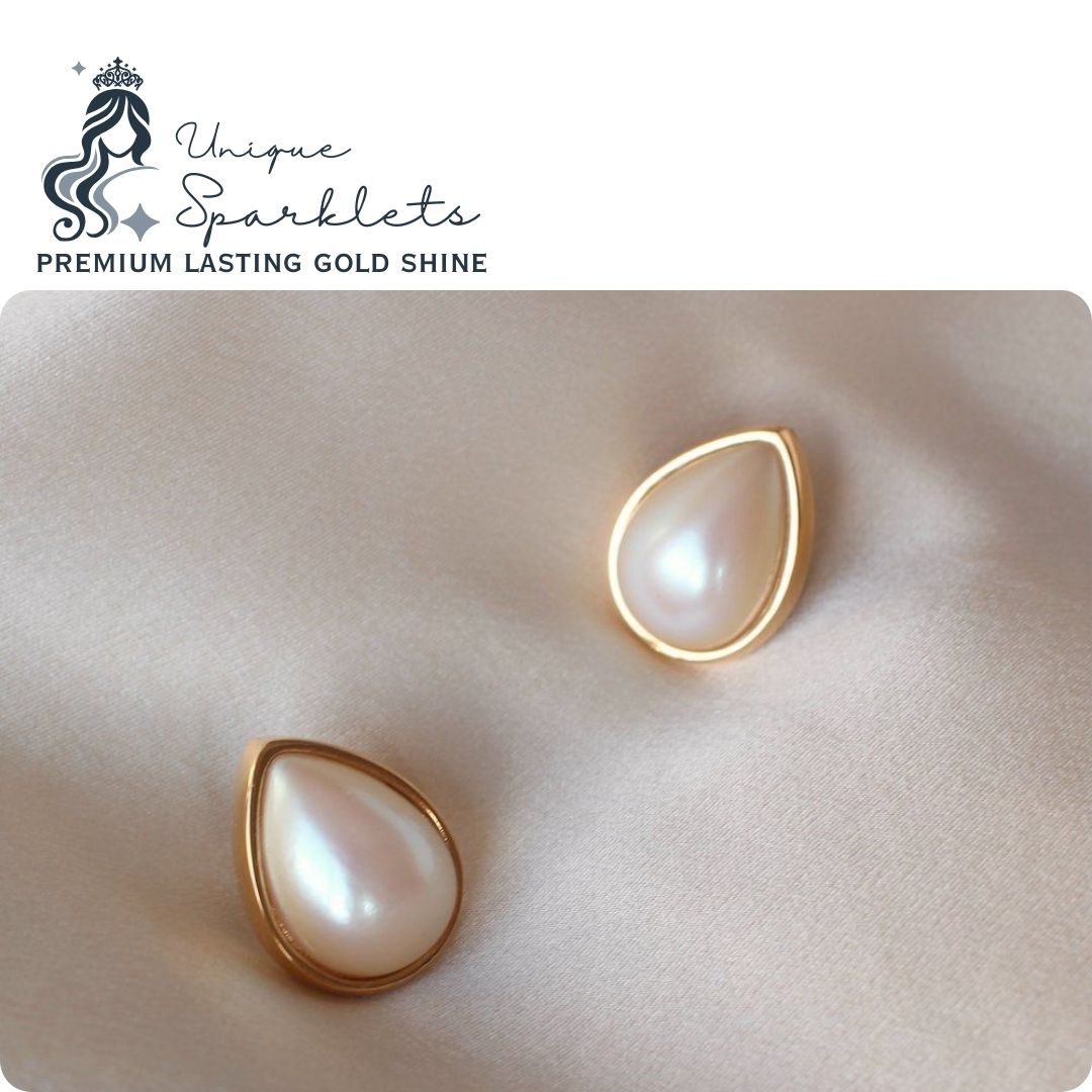 The "Timeless" Gold & Pearl Drop Studs