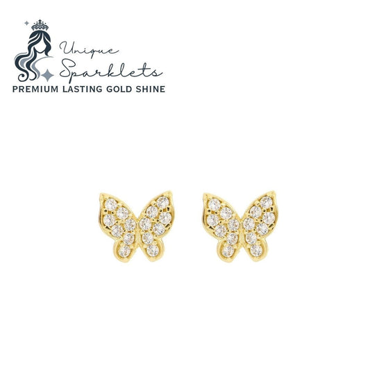 The Pave Crystal Butterfly Studs