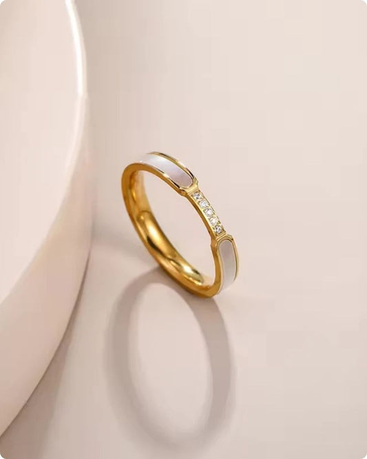 Ivory Grace Crystal Band Ring
