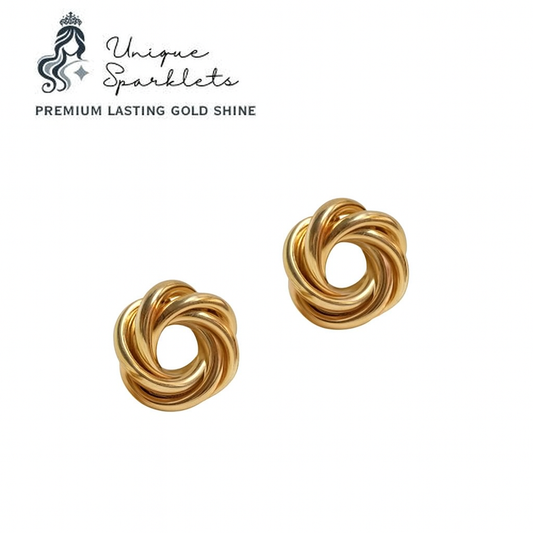 Interlocking Love Knot Stud Earrings