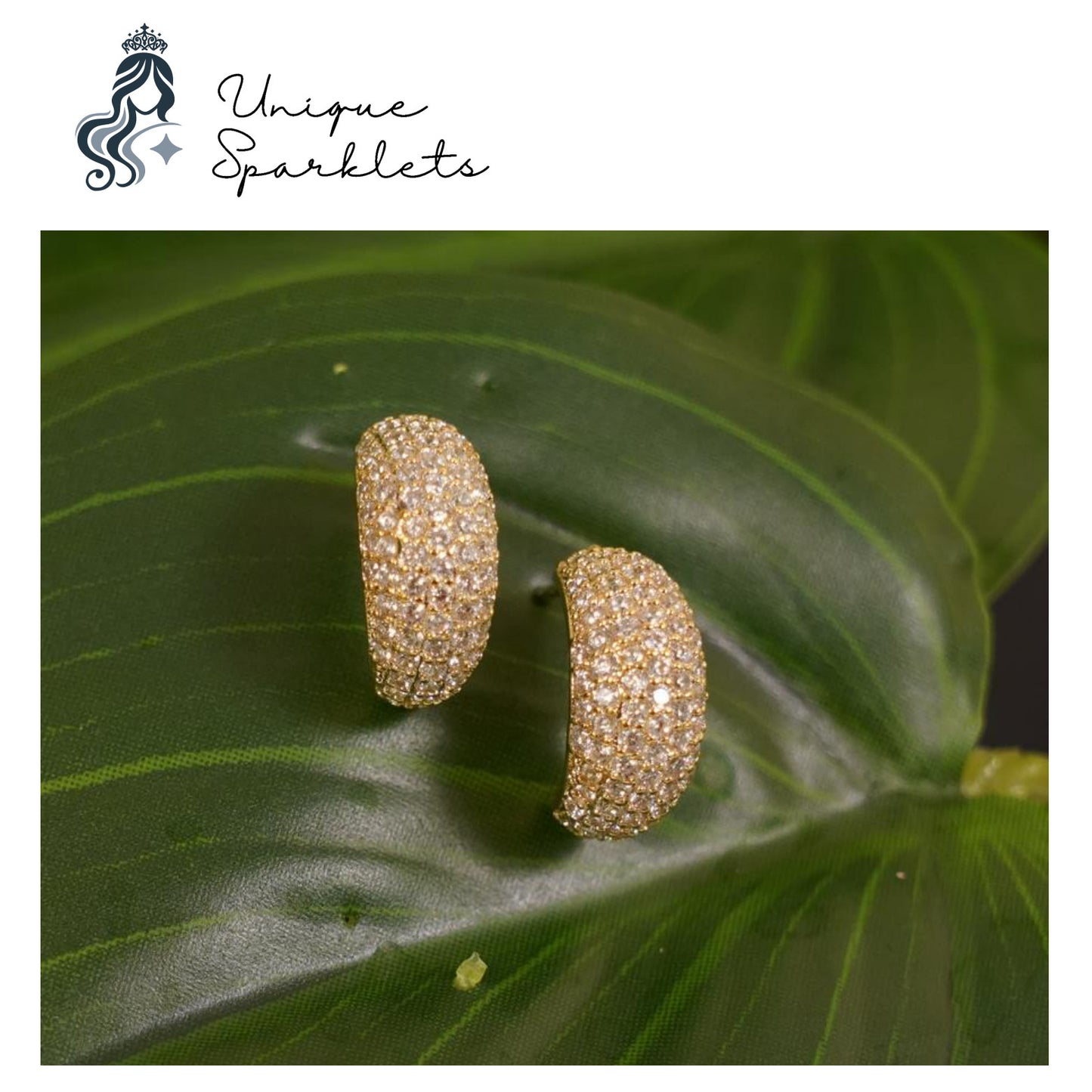 CRYSTAL CURVE HOOPS