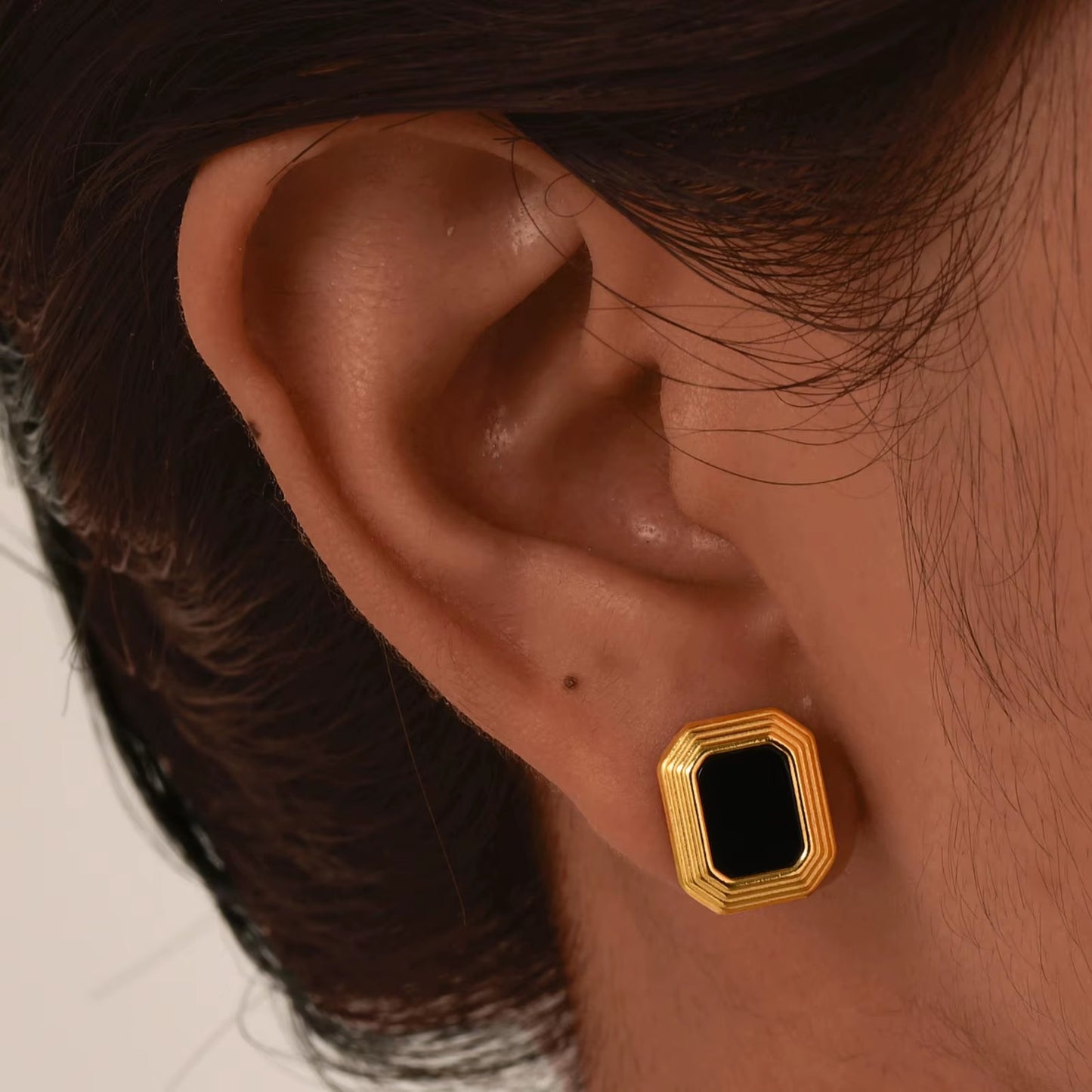 The "Noir" Octagonal Studs